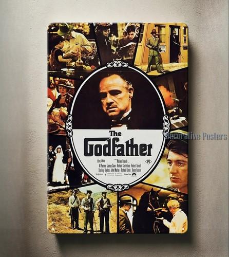 The Godfather Retro Movie Metal Poster Tin Sign xcm Plate 20x30cm(7.8x11.8inch)