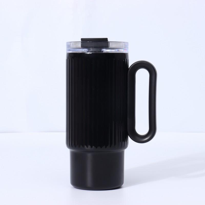 40oz Large Capacity Insulated Travel Mug With Handle Straw Double Wall Vacuum Stainless Steel Cup Car Office Outdoor Use