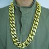 Plastic Big Chunky Chain Necklace 90s Hip Hop Gold Costume Necklace Photography Props Rapper Hip Hop Accessory Jewelry