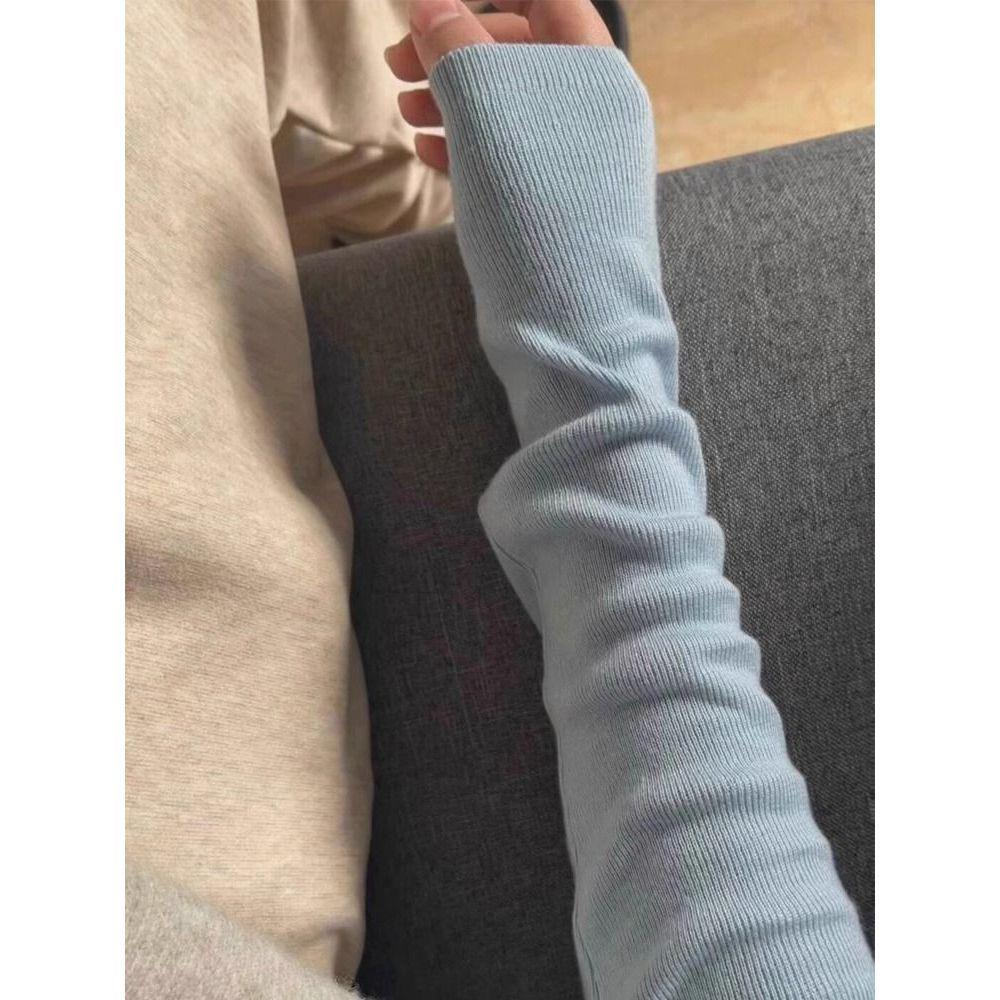 Women's Unique Blue Knit Sweater Top - Autumn/Winter 2026, Brightens Skin, Super Stylish
