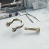 5 pcs /lot Outdoor Survival Bracelet Stainless Steel Color Horseshoe Buckle Bracelet Connection Fastener Jewelry Making