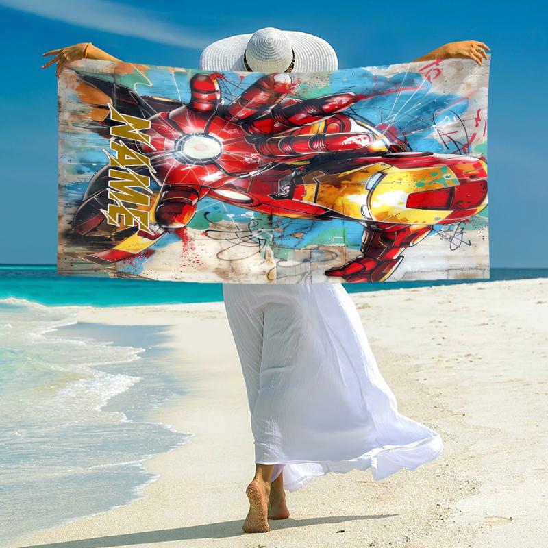 Personalized "Spider-Man: Urban Legend" Beach Towel Microfiber Beach Towel Thin Absorbent for Beach Swimming Yoga Bath Sports. 0910243