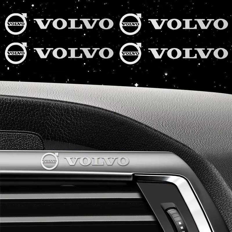 10Pcs Car Styling Metal Stickers Interior Decoration Decal For Volvo EX90 V60 V40 XC90 S60 XC60 V50 V70 S90 XC40 S80 T6 V90 EX30