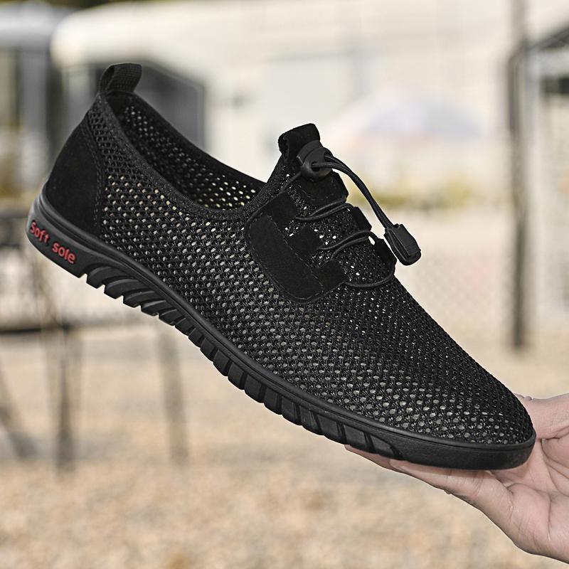 

Summer men Hollow Out Breathable Sports Shoe Lightweight Running Sneakers Outdoor soft Comfortable Walking Mesh Shoes Size 36-46 46