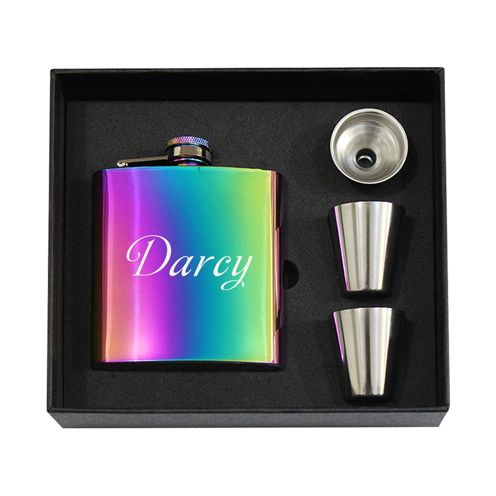 Personalized Flask for Men Metal Customized Flasks for Liquor Custom Patterns and Text 6/8 Oz Gift for Wedding W6I6
