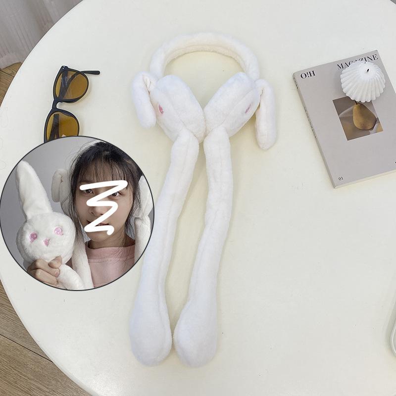 Douyin ears Warm rabbit earmuffs Moving bunny ears Earmuffs Internet celebrity ear bags Cute girl ear covers