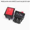 40A High-Power KCD4 Rocker Switch for Welding Machine with Light, Ship-Shaped, Four-Pin, Red/Green