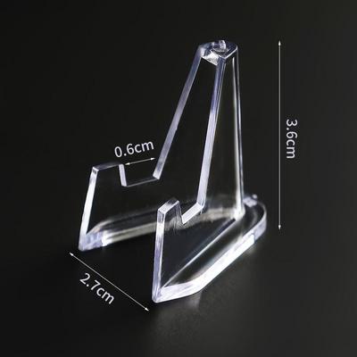 Clear Coin and Medal Display Stand - Small Round, Square, and Triangular Options