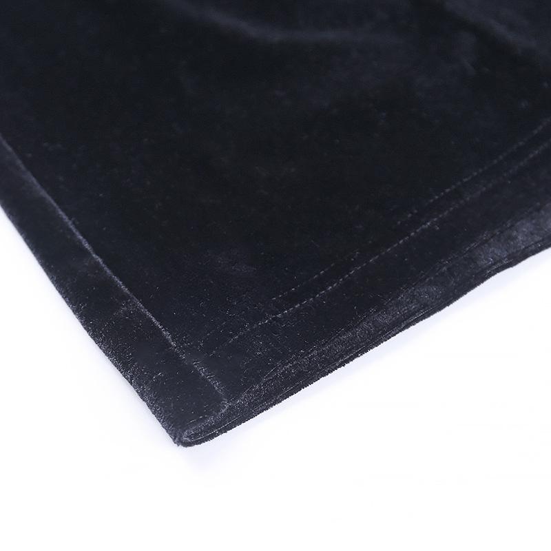 Autumn Solid Color Velvet Dress 96233 Sexy Wild Wind Round Neck Split Skirt