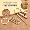 Copper Gourd Round Key Ring Accessories with Open Jump Rings and Alloy Buckle Parts.