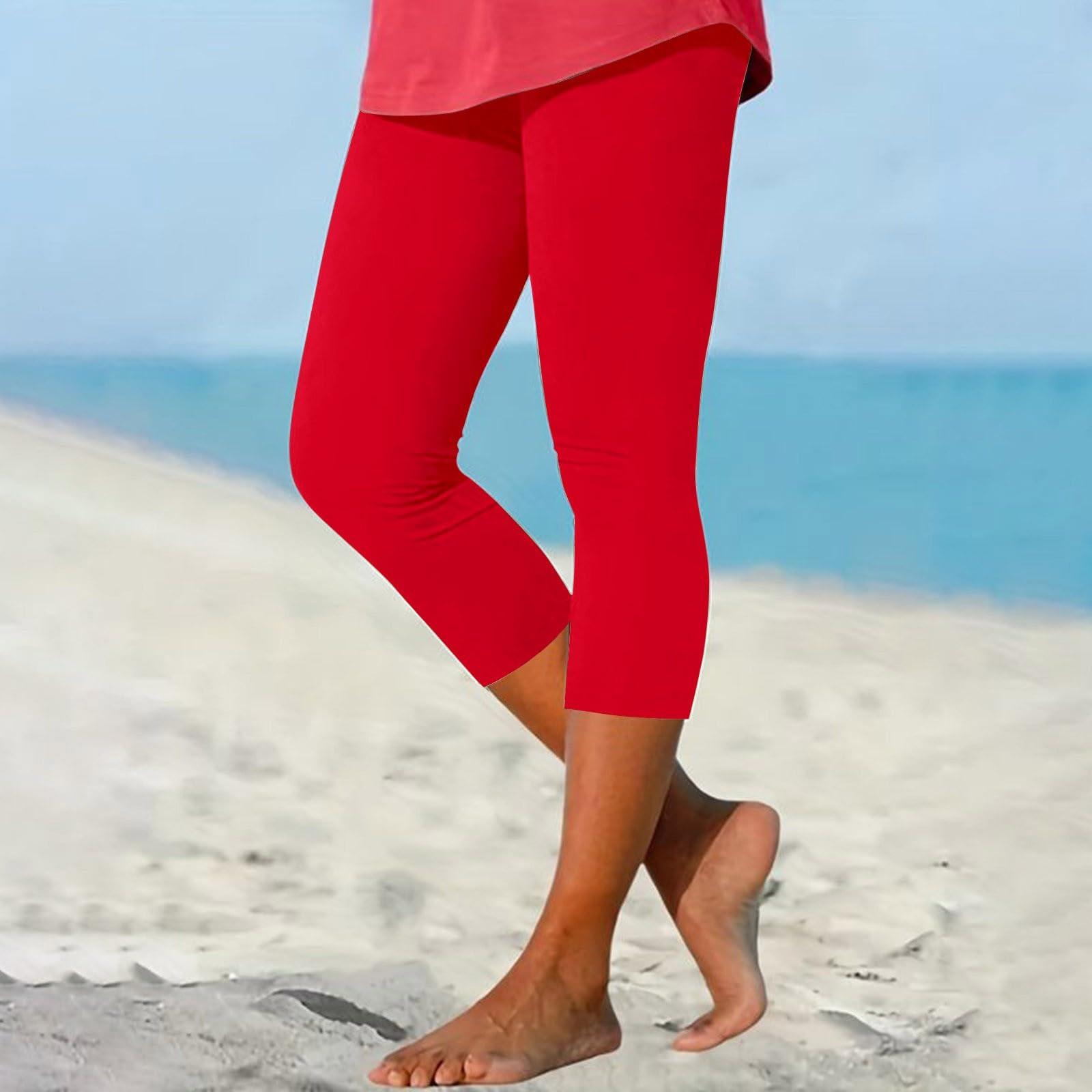 

Женские модные однотонные повседневные обтягивающие брюки для йоги 7/10 XL красный