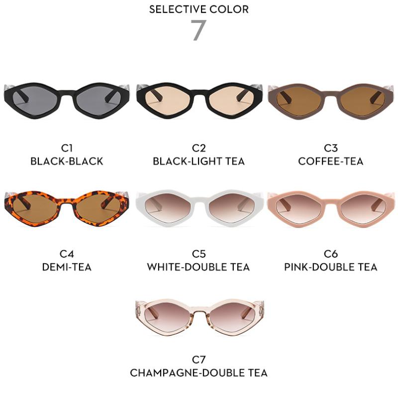 Damen-Sonnenbrille, modische polygonale Herren- und Damen-Sonnenbrille