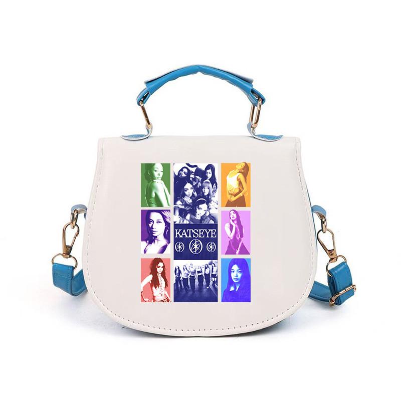 Girls KATSEYE Printed Lightweight Crossbody Bag Casual PU Shoulder Bags 14.5*17cm