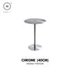 Homlly Tonii Stainless Steel Round Slim Table (40-70cm Diameter)