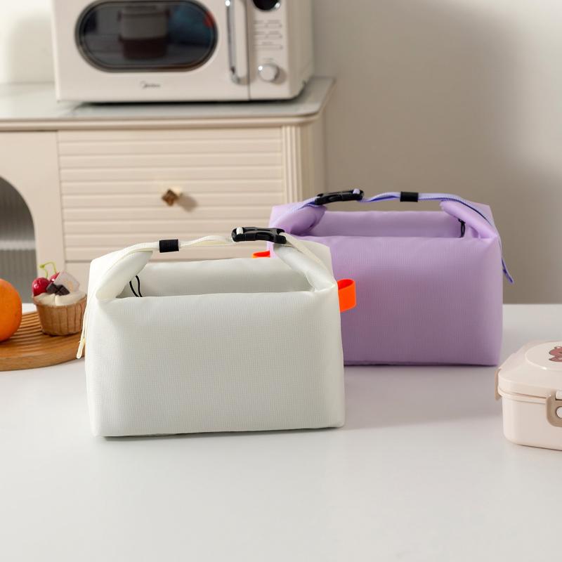 1Pcs Portable Large Insulated Lunch Bag Reusable Aluminum Foil Thermal Food Tote For Office Meal Box Carrier Cooler Bag