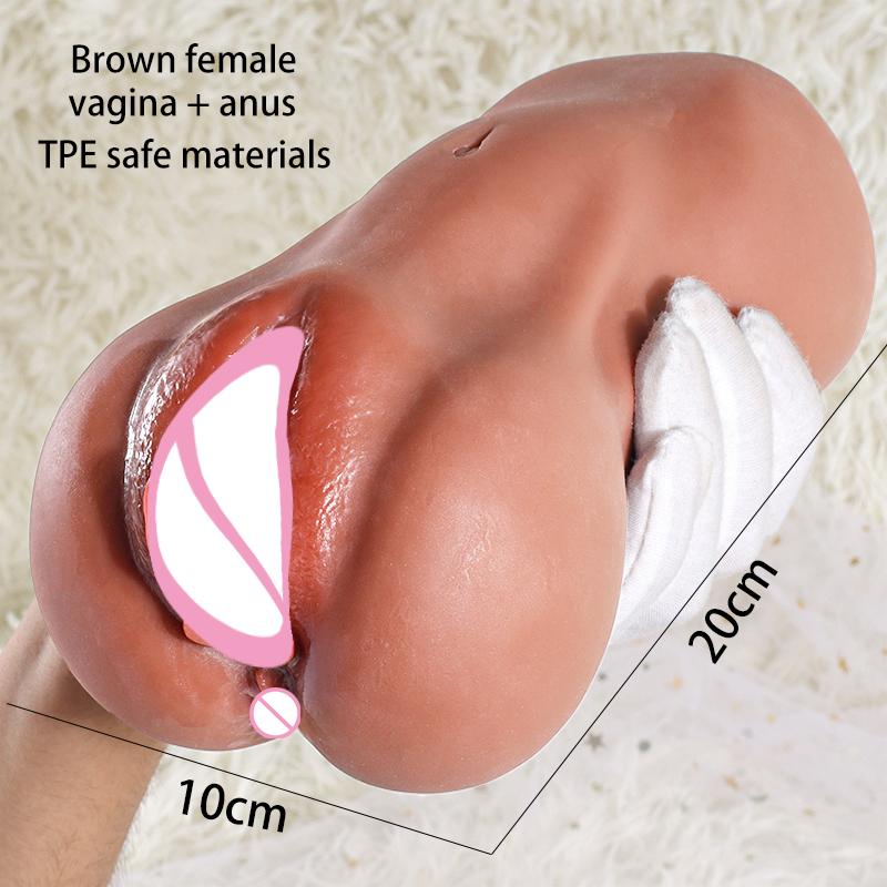 Podwójne kanały realistyczna pochwa sztuczne materiały dla dorosłych kieszonkowa cipka miękki męski masturbator seks maszyna prawdziwa pochwa silikonowa