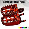 Aluminum Rubber Motorcycle Foot Pegs for XR250 Adjustable Angle Antislip Design Foot Rest Pedal Modification