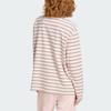 Adidas Originals Striped Oversized Long Sleeve Polo Shirt Women tops KU8351