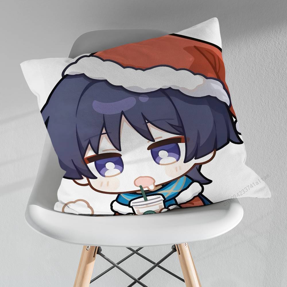 Genshin Impact WWanderer pillow over living room sofa cushion cover home decoration bedroom room bed pillow cover