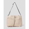 Nylon Shirred Crossbody Bag Beige