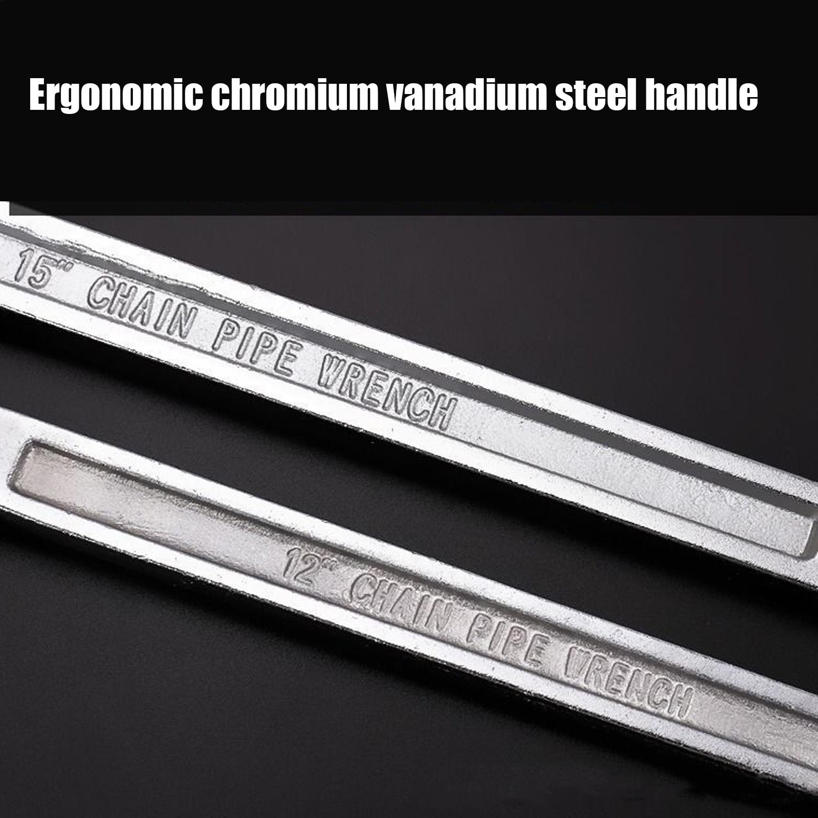 

Steel 16-Inch Chain Pipe Wrench Heavy Duty Long Handle Automotive Repairing Accessories for Agricultural Machinery CHINA