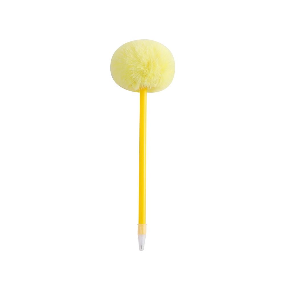 Round/Heart Shaped Ball Neutral Pen With Plush Ball Writing Tools Creative Gel Pen School Office