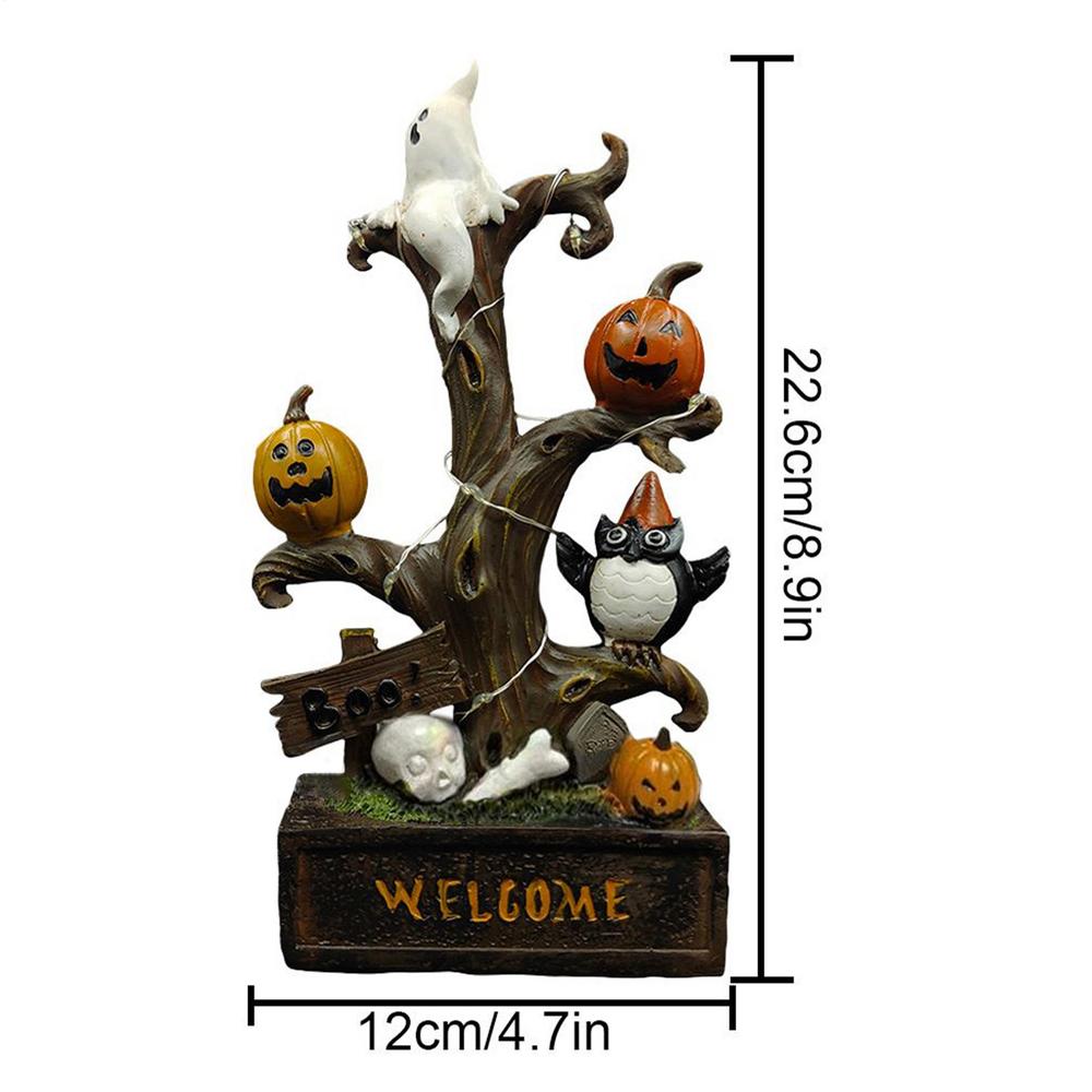 

Haunted Hollow Welcome Tree, The Friendly Fright That Greets You Right! Light Up Resin Scene Prop Collectible Ornaments