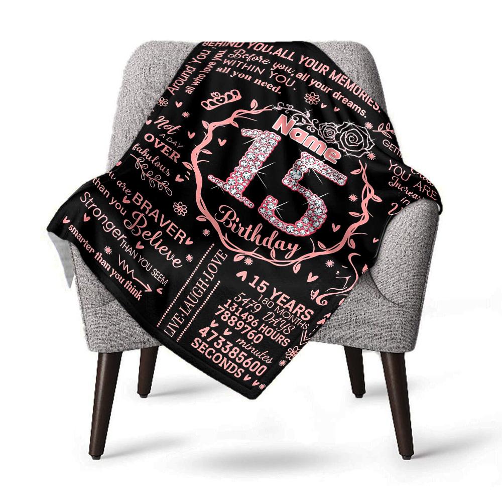 Birthday Home Customize Your Name Blankets Comfortable Soft Lightweight Allseason Multipurpose Blanket For Picnic Sofa Office Bed Living Room Suitable