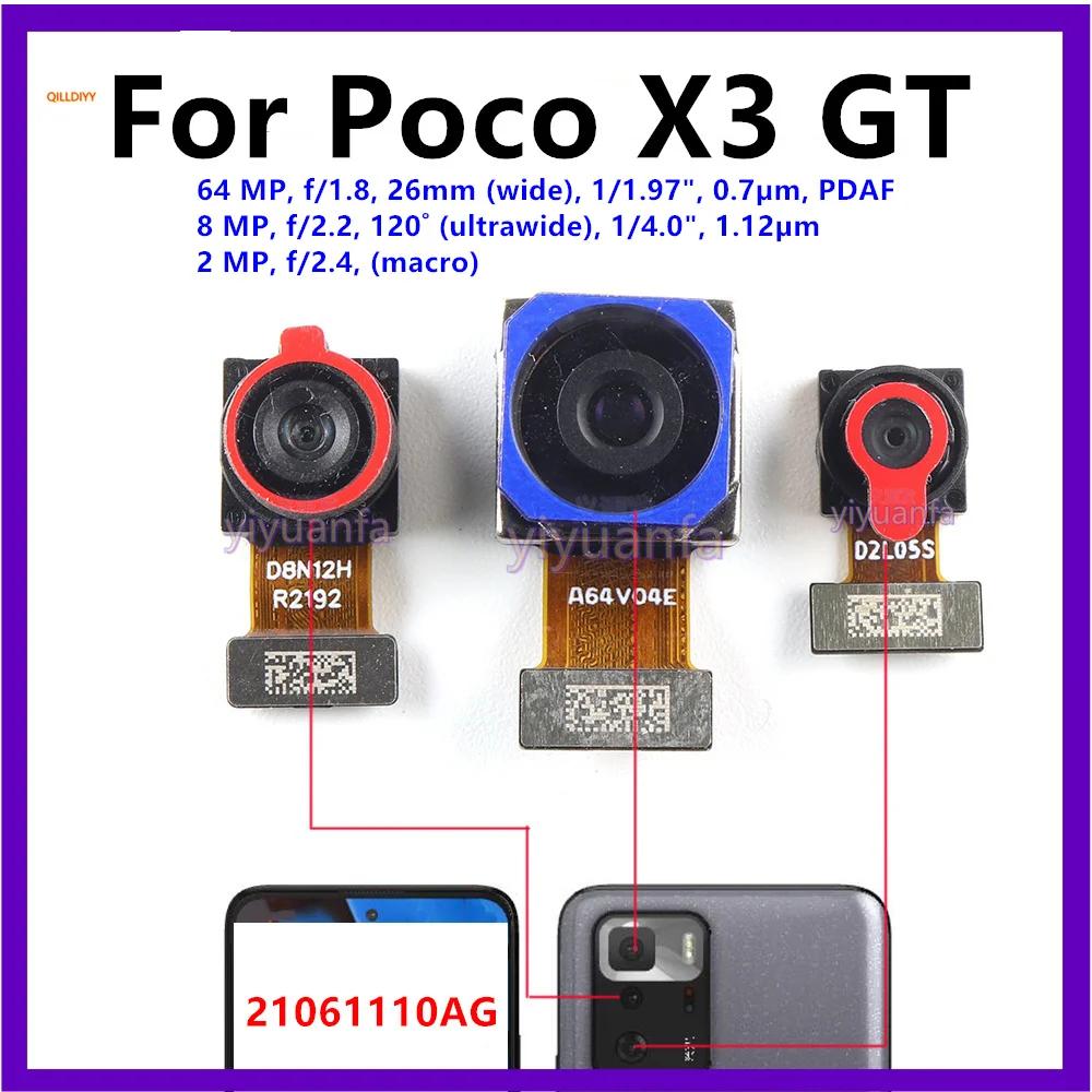 Front Rear Camera For Xiaomi Poco X3 Pro NFC GT Facing Frontal View Selfie Backside Flex Small Back Camera Module Parts Macro