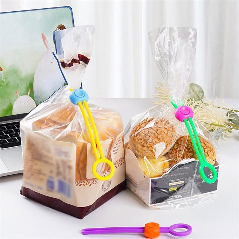 Mehrzweck-Versiegelung, Silikon-Kabelklemmen, Organizer, Snack, feuchtigkeitsbeständig, hält frische Dichtungsklemmen (2–10 Stück, zufällige Farben)