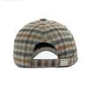 Elegant Plaid Fleece-Blend Baseball Cap - Thick, Warm & Casual British Retro Style, Two-Tone Design for Everyday