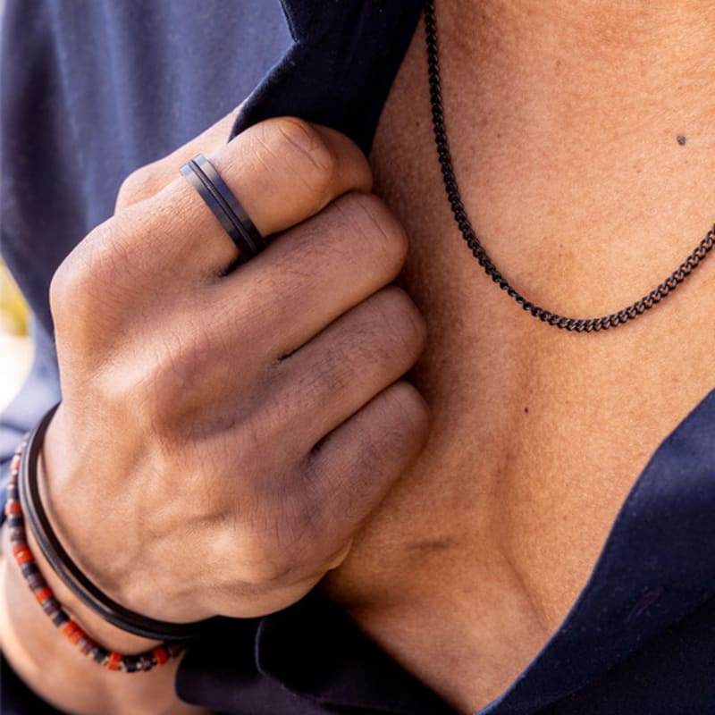 PIG & HEN Nabak 6 Ring - Black X Black