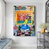 Graffiti-Kunst Leinwand Poster Prinzessin Tanz Abstrakte Gemälde Street Pop Wand Kunst Bild für Wohnzimmer Wohnkultur Kein Rahmen
