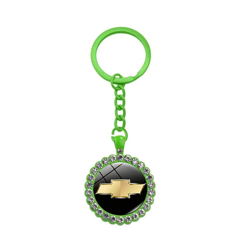 Llavero de Coche Color Caramelo Portallaves con Diamantes para Chevrolet Spark Aveo Captiva Blazer Matiz Cruze Malibu Sail Trax Tahoe