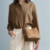 Bag women's new leather versatile high-end messenger bag women's retro shoulder portable bucket bag