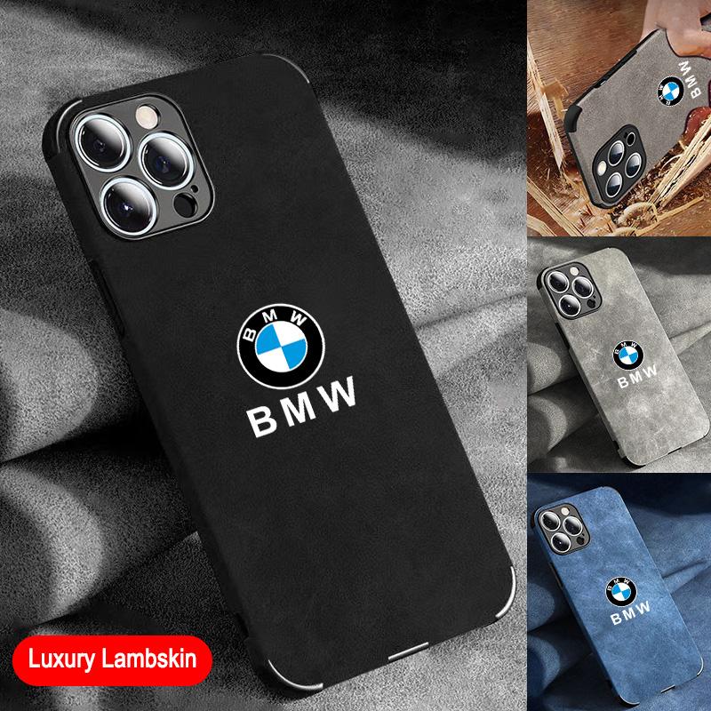 B-BMW-B LOGO Suede All-inclusive Phone Case Protector Cover For BMW for iPhone 11 12 13 14 15 16 17Pro X XR XS Max Mini 7 8 Plus xkzh98