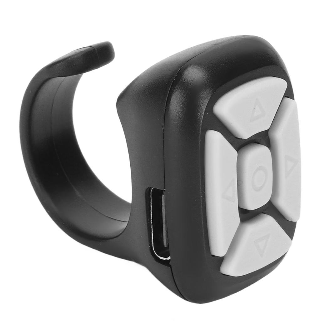 Bluetooth Remote Control Page Turner Mobile Phone Bluetooth Ring Remote Control for Iphone Smartphones Tablets Black