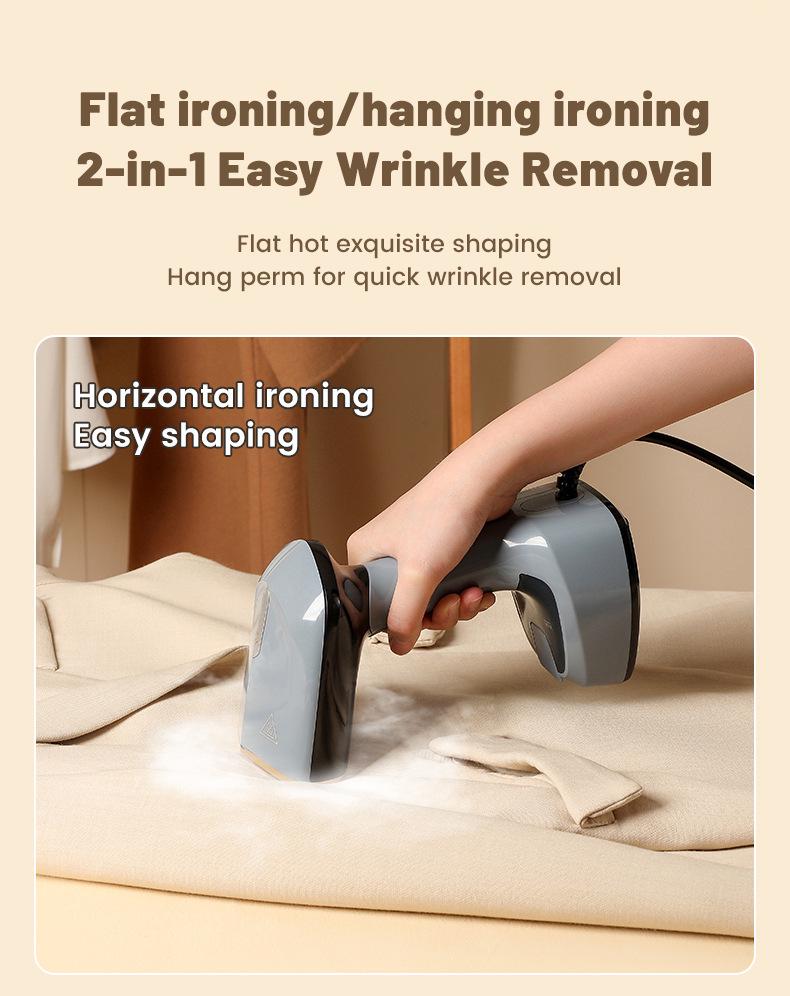 1600W Portable Garment Steamer & Mini Electric Iron - 2-in-1 Fast Heating for Quick and Easy Clothing Care