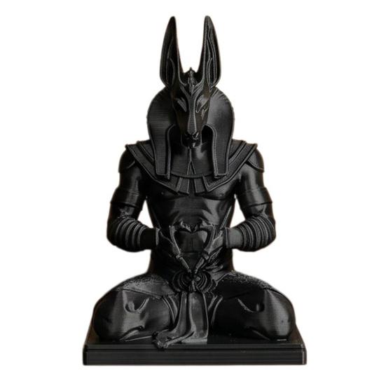 Anubis Figurine 3D Printed Statue Meditating Egyptian God