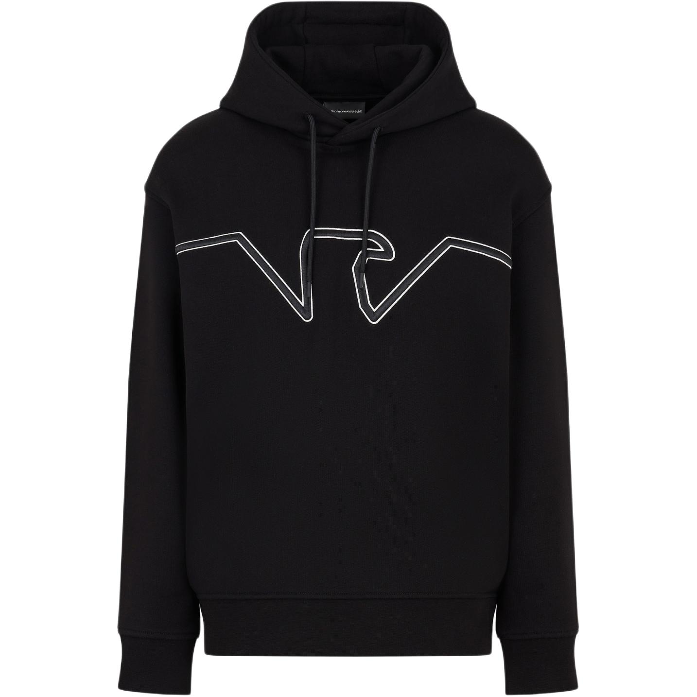 

Emporio Armani FW24 Eagle Logo Embroidered Hoodie Men hoodies Black 6D1MD2-1JWPZ-0039 M