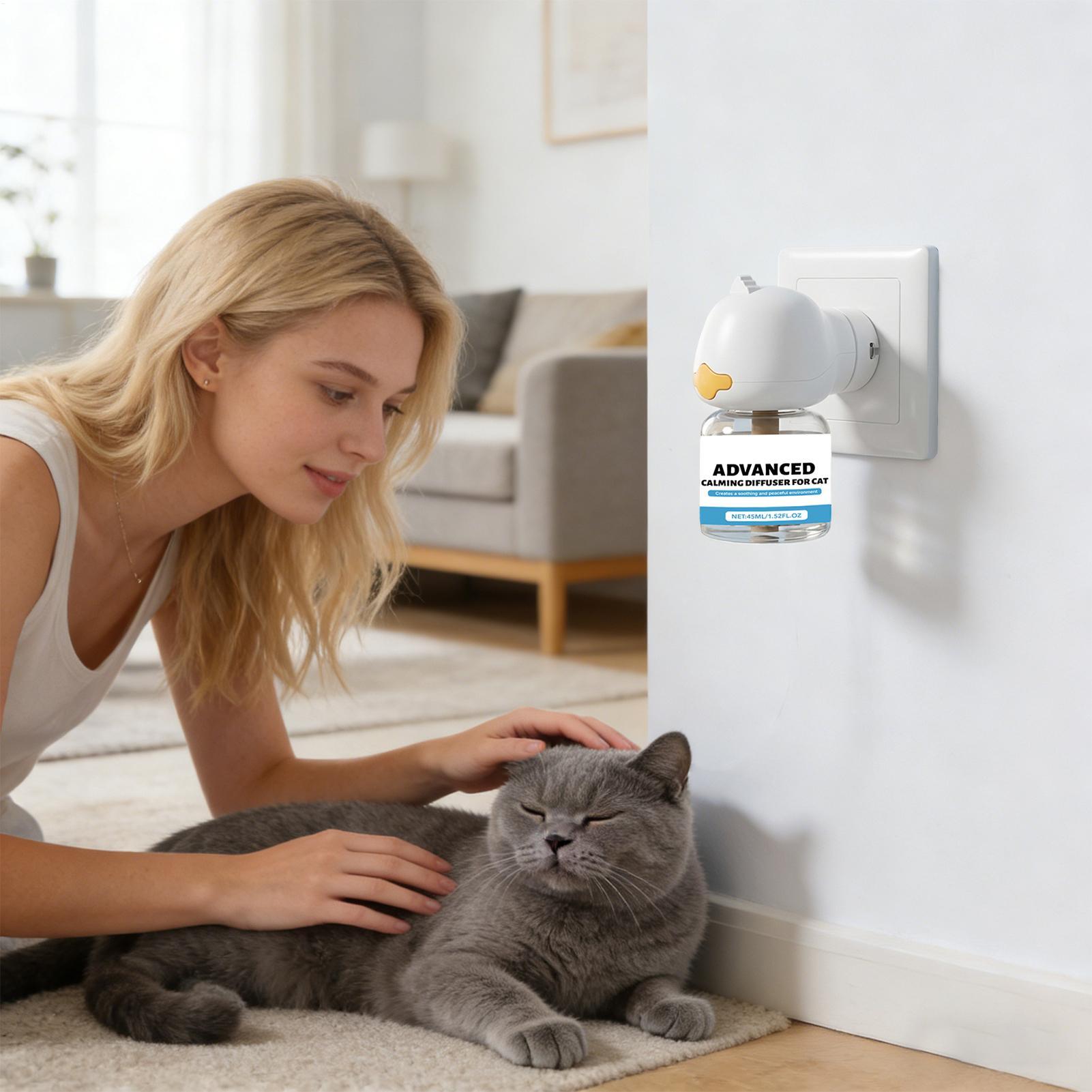 Pheromone Diffuser To Calm Cats Natural Gentle Kitten Supplies Cat Diffuser For Pee Spraying Fighting Aggression Stress Relief