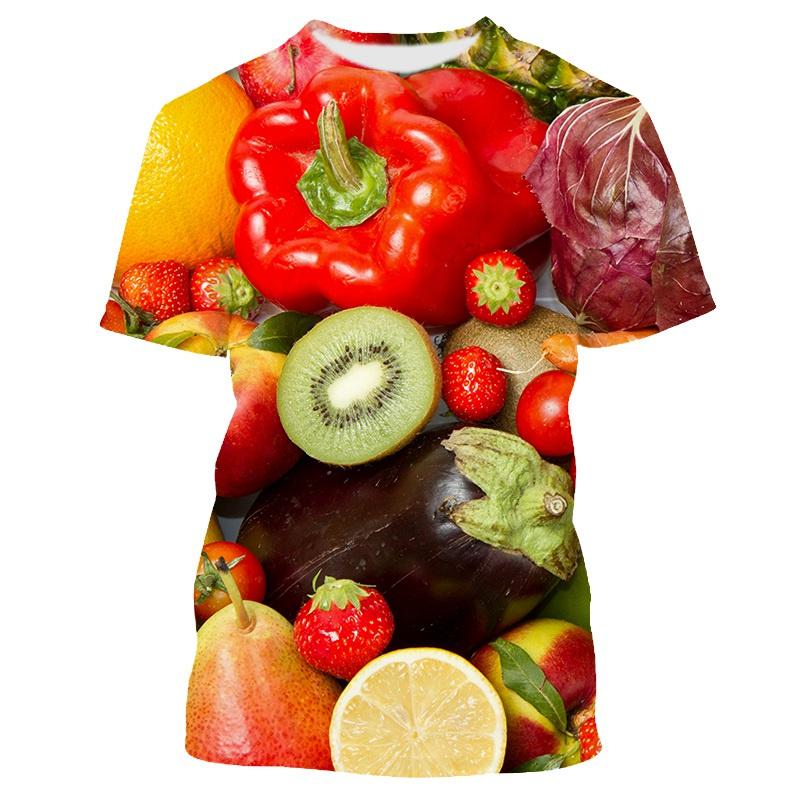 Früchte Beeren Muster Herren T-Shirt Lässig Herren Weich Locker Kurzarm Kleidung Modisch Streetwear Lustig Rundhals Oberteile