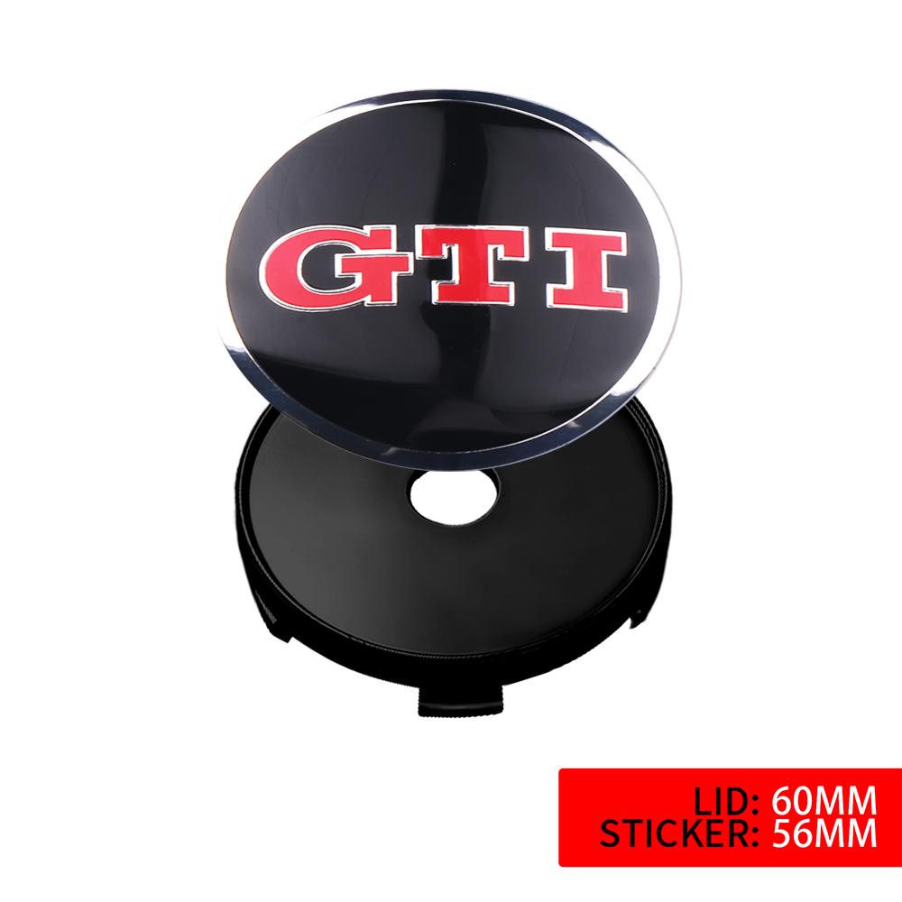4Pcs 56MM Car Wheel Center Hub Cap Stickers For VW GTI Golf Polo Passat Mk6 MK7 Tiguan R32 RLine Magotan Jetta Bora Beetle Trunk