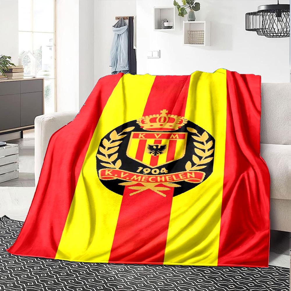 KV Mechelen Print Flannel Blanket High Quality Warm Comfortable Cover for All Seasons Perfect for Gifts Home Decor