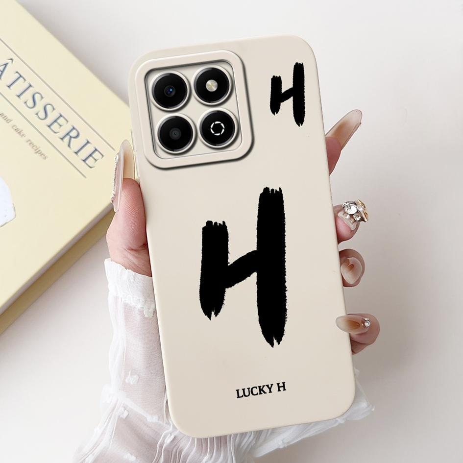 For Honor X6a X6b Case JDY-LX1 JDY-LX2 WDY-LX1 WDY-LX2 Shockproof Cover Cute Letters Soft Silicone Matte Cases For HonorX6b Capa