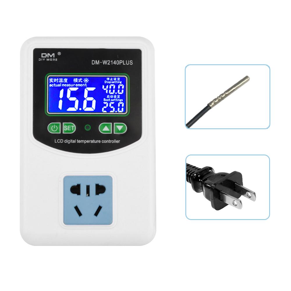 AC110-220V 3500W Socket Digital Temperature Controller High Accuracy Heating Cooling NTC Sensor Temp Control Thermostat ℃/℉