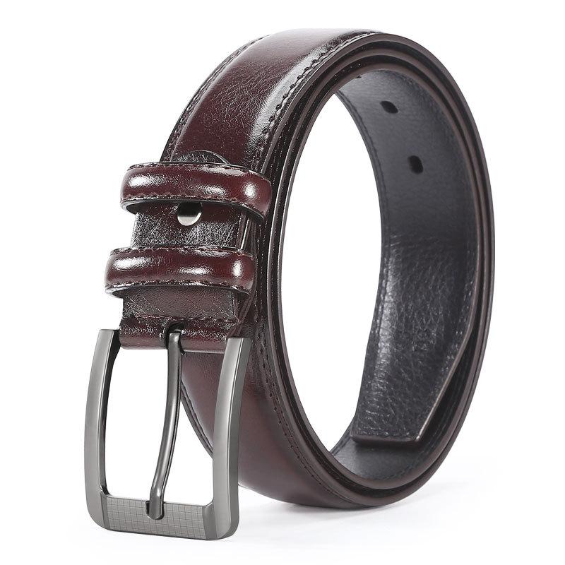 Pin Buckle Retro Belt Men'S Pu Wallet Buckle Belt Casual Men'S Business Belt