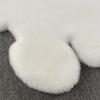 Adorable Bear Plush Rug - Heart-Shaped Decorative Carpet for Children's Room or Bedroom Floor.