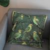 2D Green Birds & Leaves Pattern Decorative Pillow Pattern Cushion Cover Suitable For Sofa Bedroom Car Pillow Cover