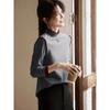 Stitched Half Turtleneck Fashion Fashion Shirt for Women Autumn Winter New Thickened Warm Inner Long-sleeved Top